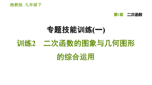 湘教版九年級(jí)下冊(cè)數(shù)學(xué)課件 第1章 專題技能訓(xùn)練(一) 訓(xùn)練2 二次函數(shù)的圖象與幾何圖形的綜合運(yùn)用