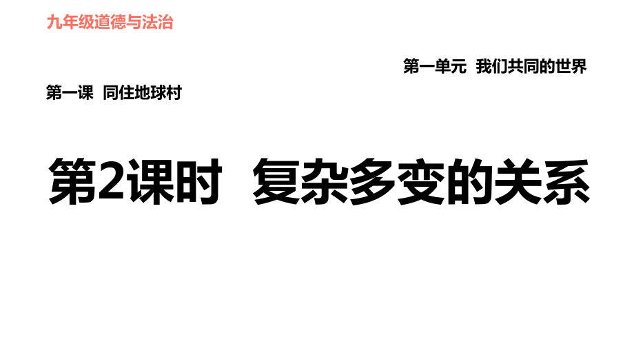 人教版（河北專版）九年級(jí)下冊道德與法治課件 第1單元 第1課 第2課時(shí) 復(fù)雜多變的關(guān)系_第1頁