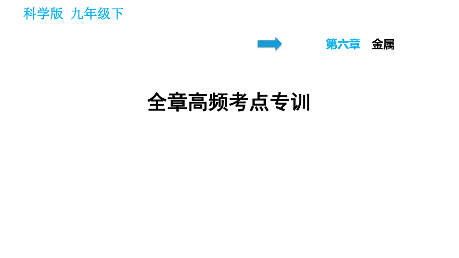 科學(xué)版九年級(jí)下冊(cè)化學(xué)課件 第6章 全章高頻考點(diǎn)專(zhuān)訓(xùn)_第1頁(yè)