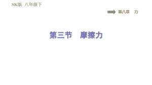 蘇科版八年級(jí)下冊(cè)物理課件 第8章 8.3摩擦力