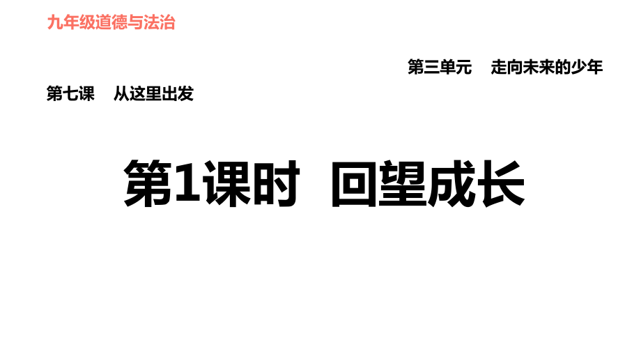 人教版（河北專版）九年級下冊道德與法治課件 第3單元 第7課 第1課時 回望成長_第1頁