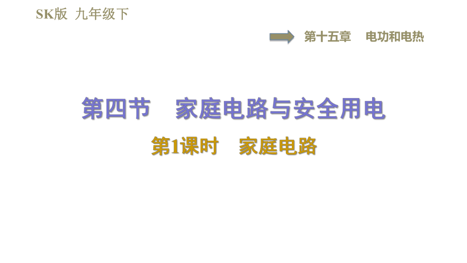 蘇科版九年級下冊物理課件 第15章 15.4.1家庭電路0_第1頁