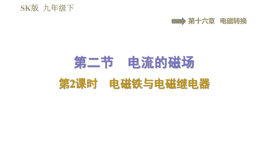 蘇科版九年級(jí)下冊(cè)物理課件 第16章 16.2.2電磁鐵與電磁繼電器0_第1頁(yè)