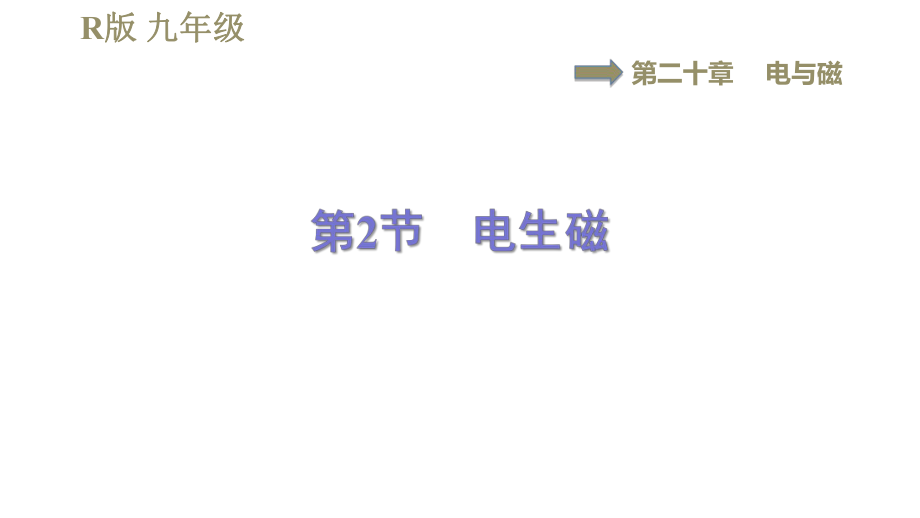 人教版九年級全一冊物理習(xí)題課件 第20章 20.2電生磁_第1頁