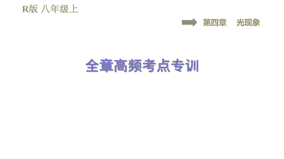 人教版八年級(jí)上冊(cè)物理習(xí)題課件 第4章 全章高頻考點(diǎn)專(zhuān)訓(xùn)_第1頁(yè)