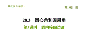 冀教版九年級(jí)上冊(cè)數(shù)學(xué)課件 第28章 28.3.3圓內(nèi)接四邊形