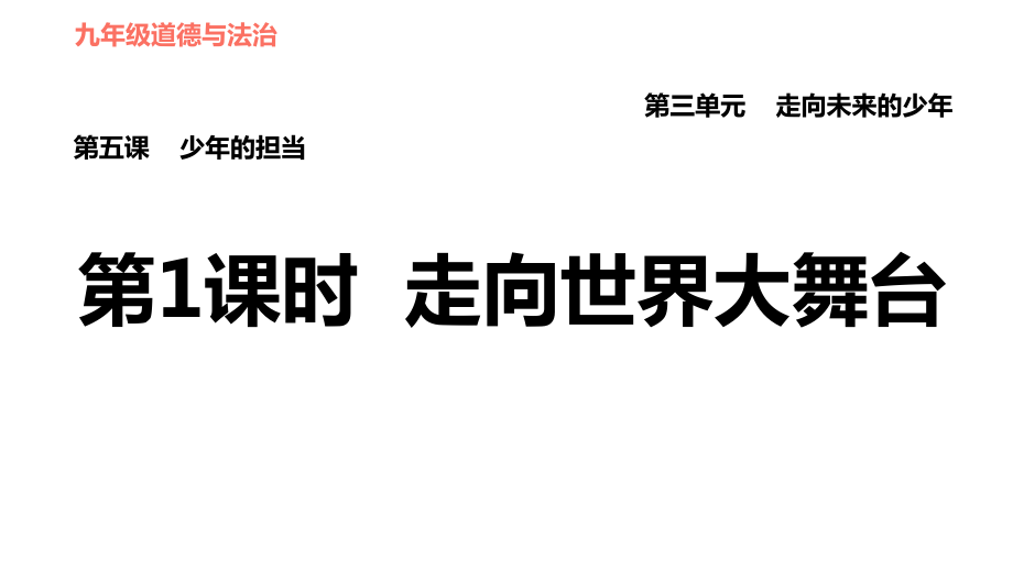 人教版（河北專版）九年級下冊道德與法治課件 第3單元 第5課 第1課時 走向世界大舞臺_第1頁