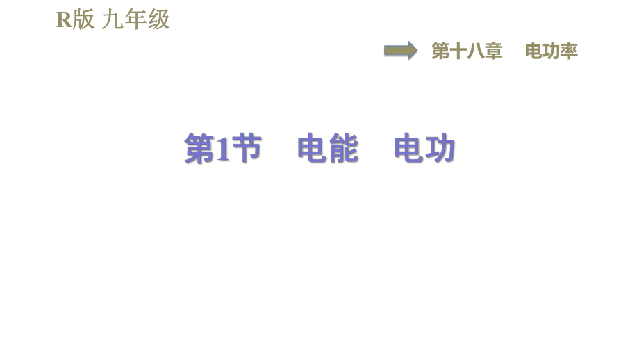 人教版九年級(jí)全一冊(cè)物理習(xí)題課件 第18章 18.1電能　電功_第1頁(yè)