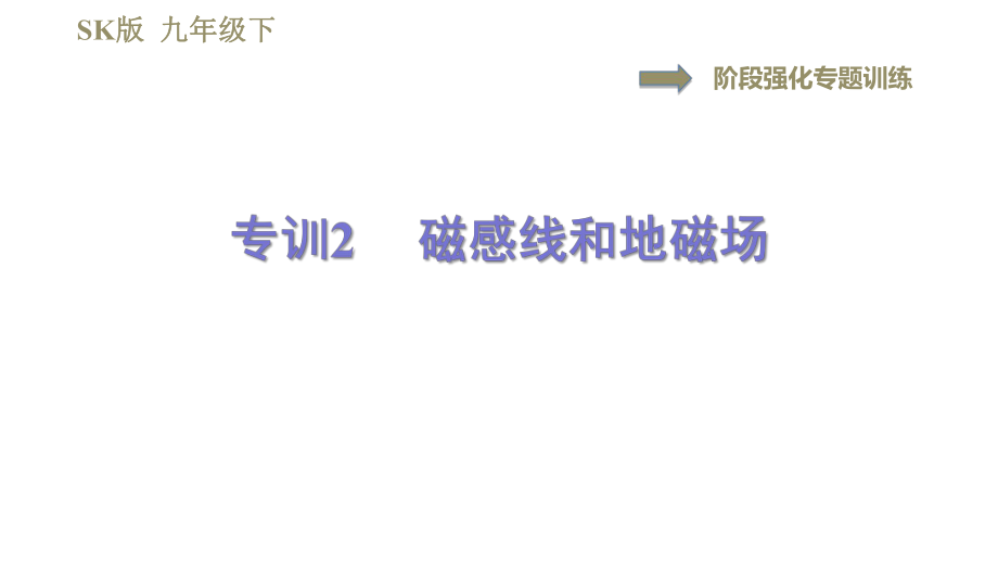 蘇科版九年級下冊物理課件 第16章 16.1階段強化專題訓(xùn)練專訓(xùn)2磁感線和地磁場0_第1頁