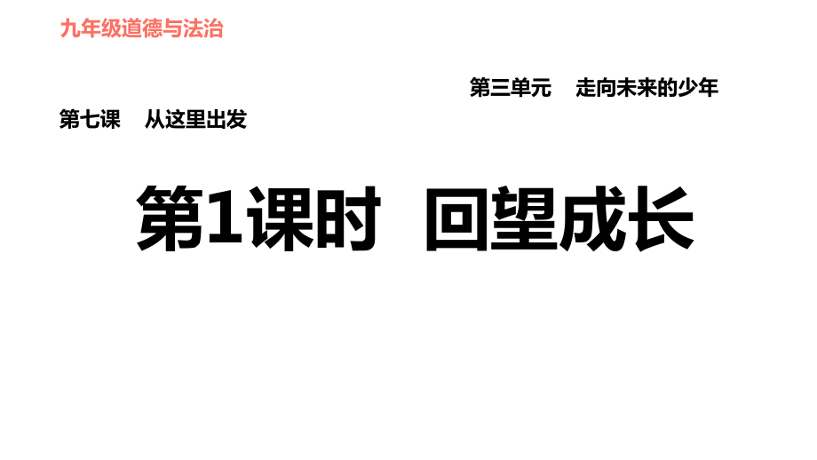 人教版九年級(jí)下冊(cè)道德與法治課件 第3單元 第7課 第1課時(shí)回望成長(zhǎng)_第1頁(yè)