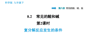 科學版九年級下冊化學課件 第8章 8.4.2 復分解反應發(fā)生的條件