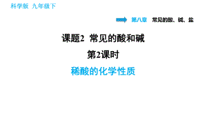 科學版九年級下冊化學課件 第8章 8.2.2 稀酸的化學性質