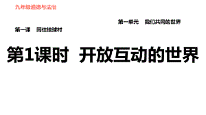 人教版九年級(jí)下冊(cè)道德與法治課件 第1單元 第1課 第1課時(shí) 開放互動(dòng)的世界