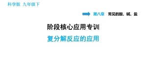 科學版九年級下冊化學課件 第8章 階段核心應(yīng)用專訓 復(fù)分解反應(yīng)的應(yīng)用