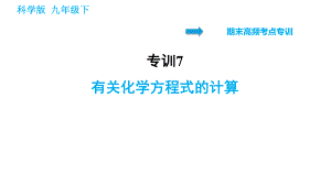 科學(xué)版九年級(jí)下冊(cè)化學(xué)課件 期末專訓(xùn) 專訓(xùn)7 有關(guān)化學(xué)方程式的計(jì)算