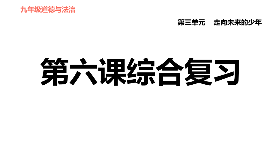 人教版（河北專版）九年級下冊道德與法治課件 第3單元 第6課 綜合復(fù)習(xí)_第1頁