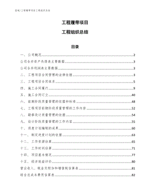 工程履帶項(xiàng)目工程組織總結(jié)