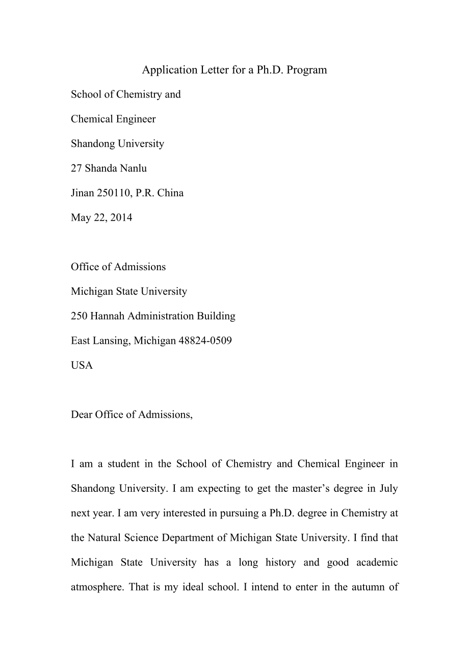 Application-Letter-for-a-Ph.D.-Program_第1页