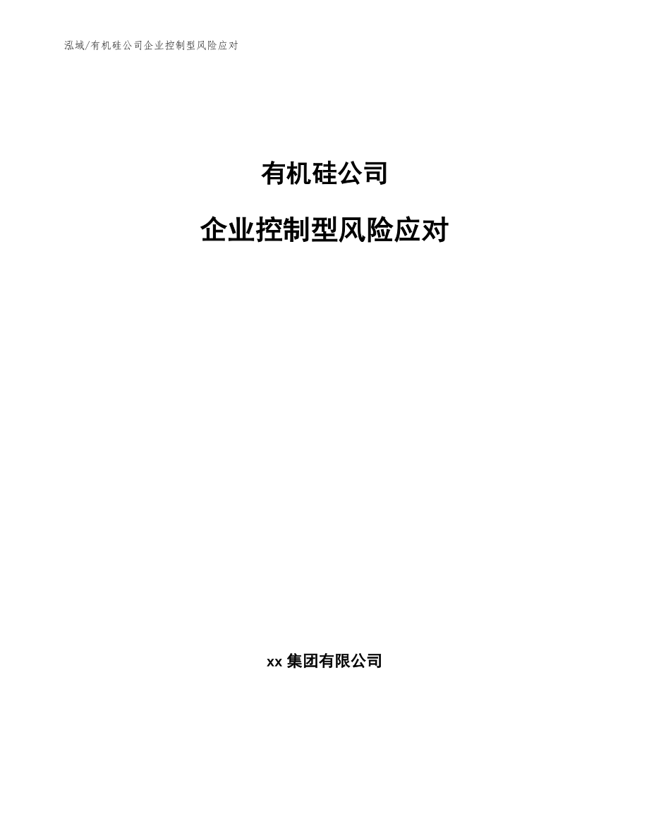 有机硅公司企业控制型风险应对_第1页