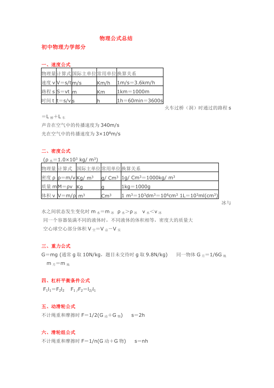 物理公式总结_第1页