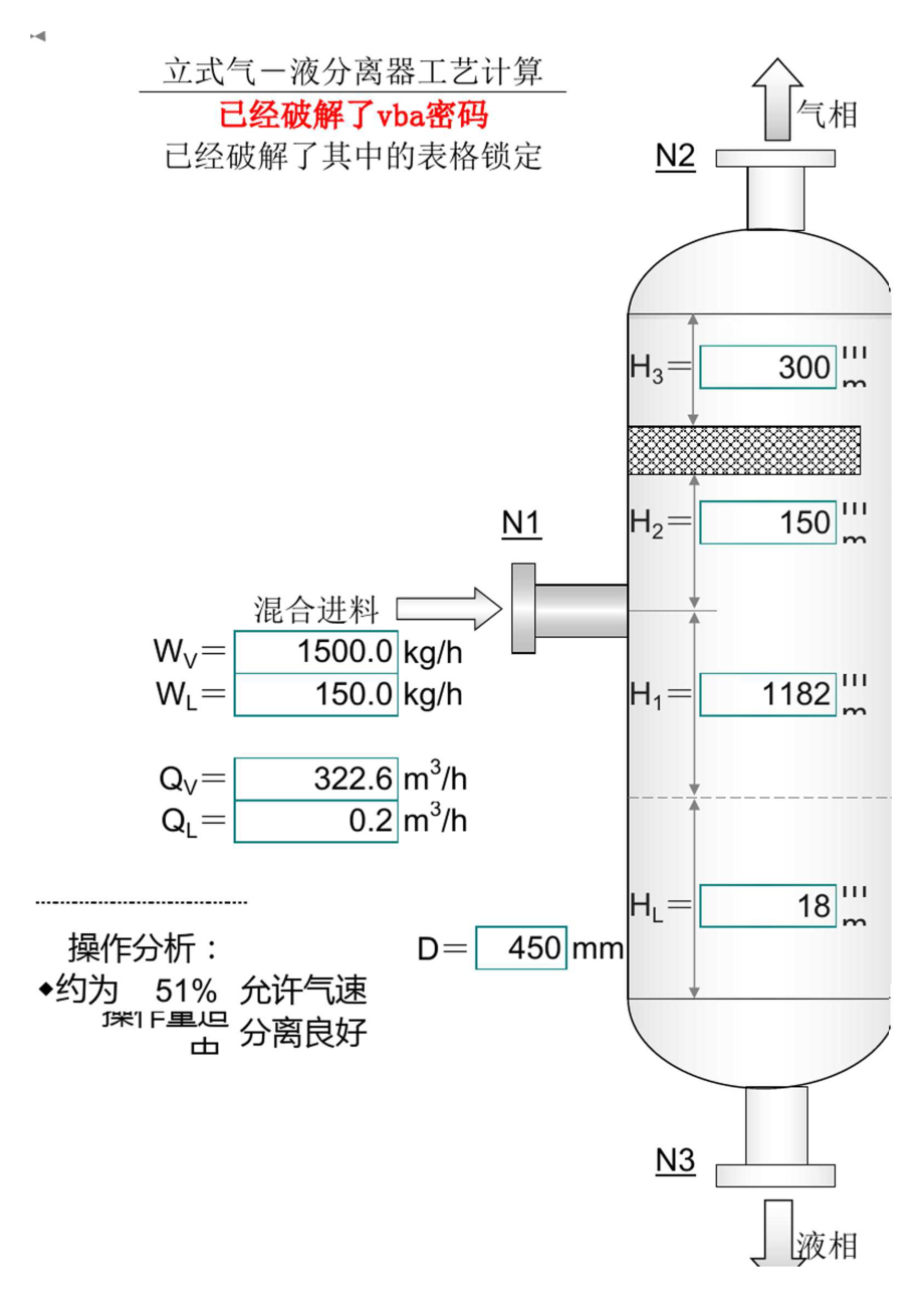 气液分离器设计算表_第1页