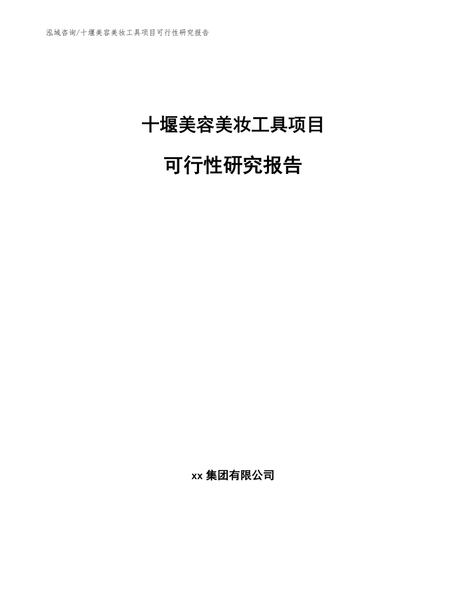 十堰美容美妆工具项目可行性研究报告_第1页