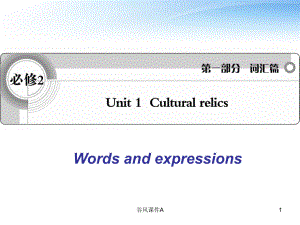 高一英語(yǔ)必修二 unit1 單詞語(yǔ)言點(diǎn)【優(yōu)課教資】