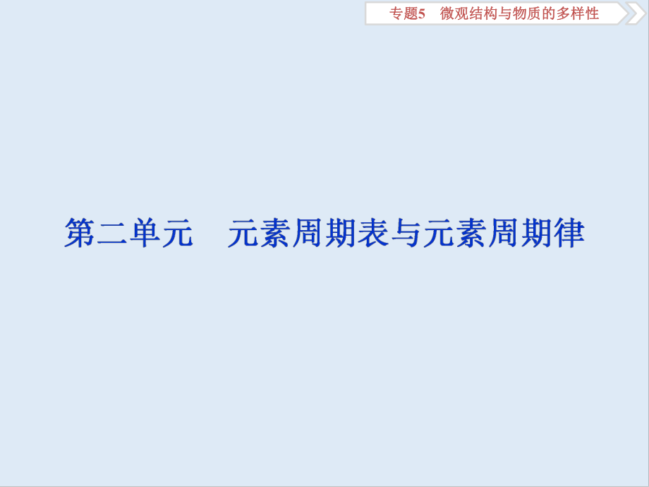 版江蘇高考化學總復習課件：專題5 2 第二單元　元素周期表與元素周期律_第1頁