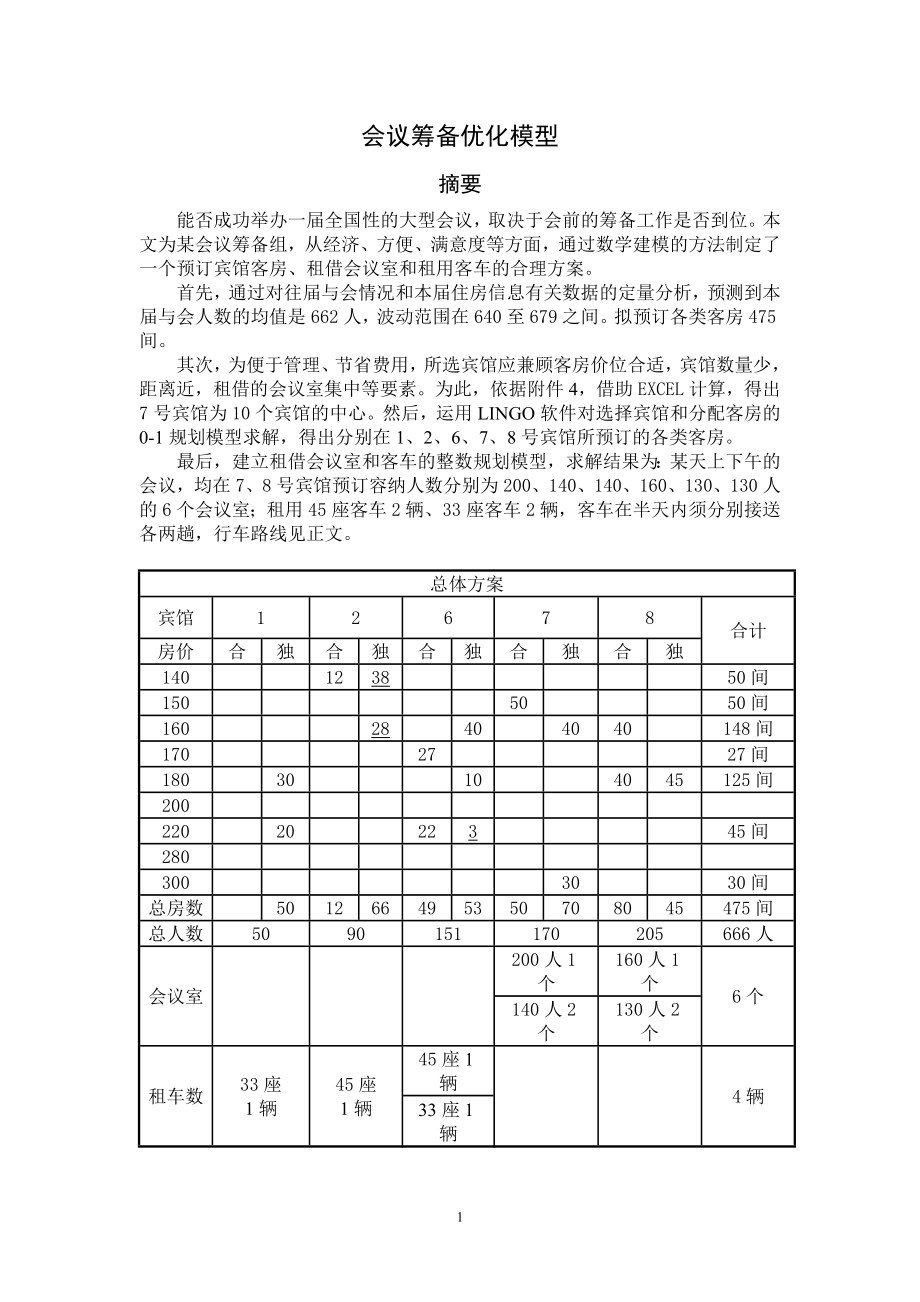 全国大学生学建模大赛d题优秀论文_第1页