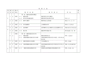 概率统计浙大版授课计划