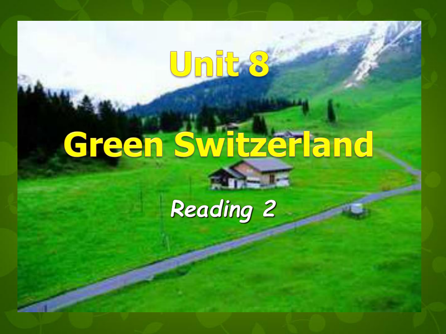 江蘇省儀征市月塘中學(xué)八年級(jí)英語(yǔ)下冊(cè) Unit 8 A green World Reading 2課件_第1頁(yè)