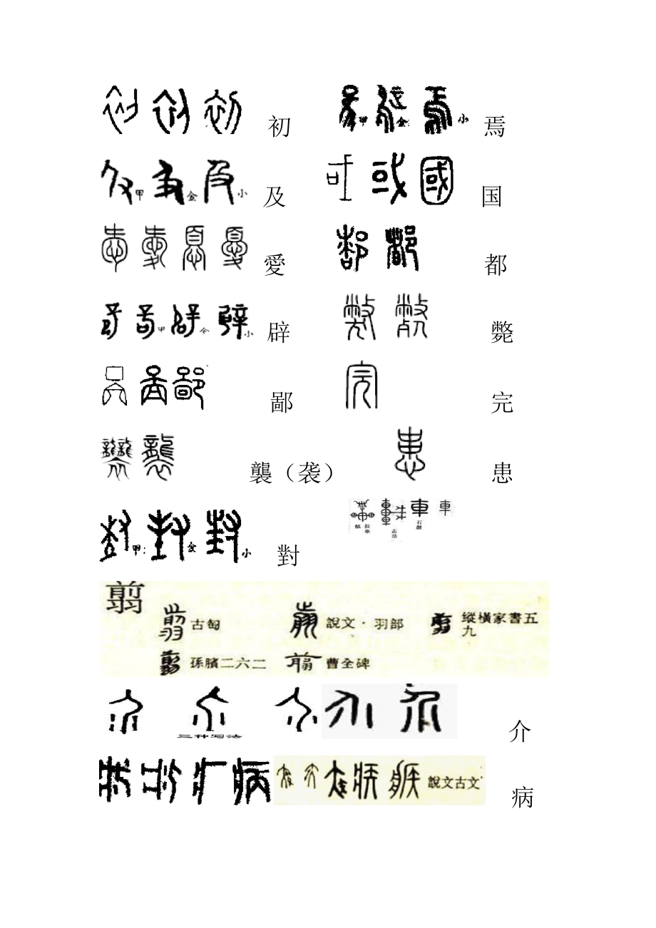 古代汉语古今字对比_第1页