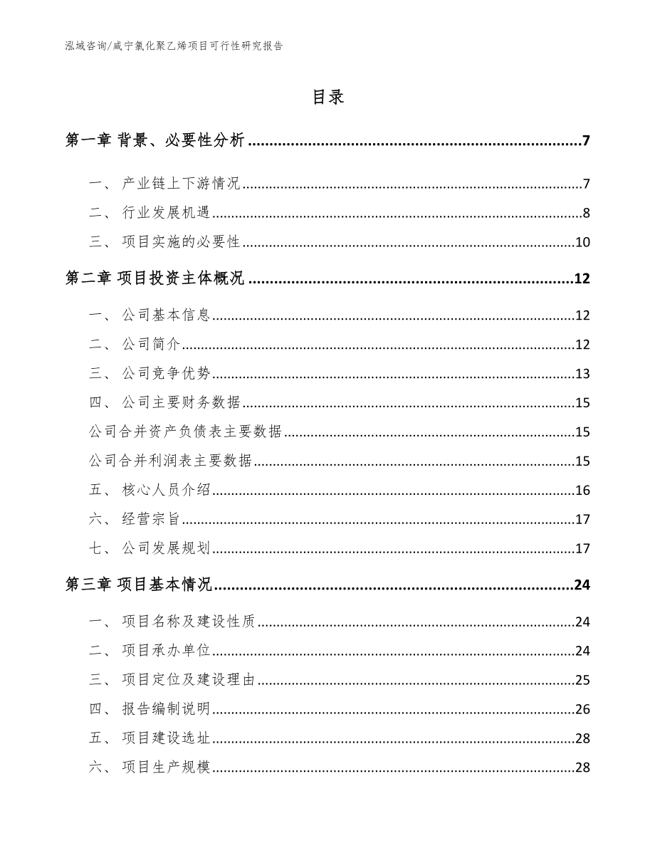 咸宁氯化聚乙烯项目可行性研究报告（范文）_第1页