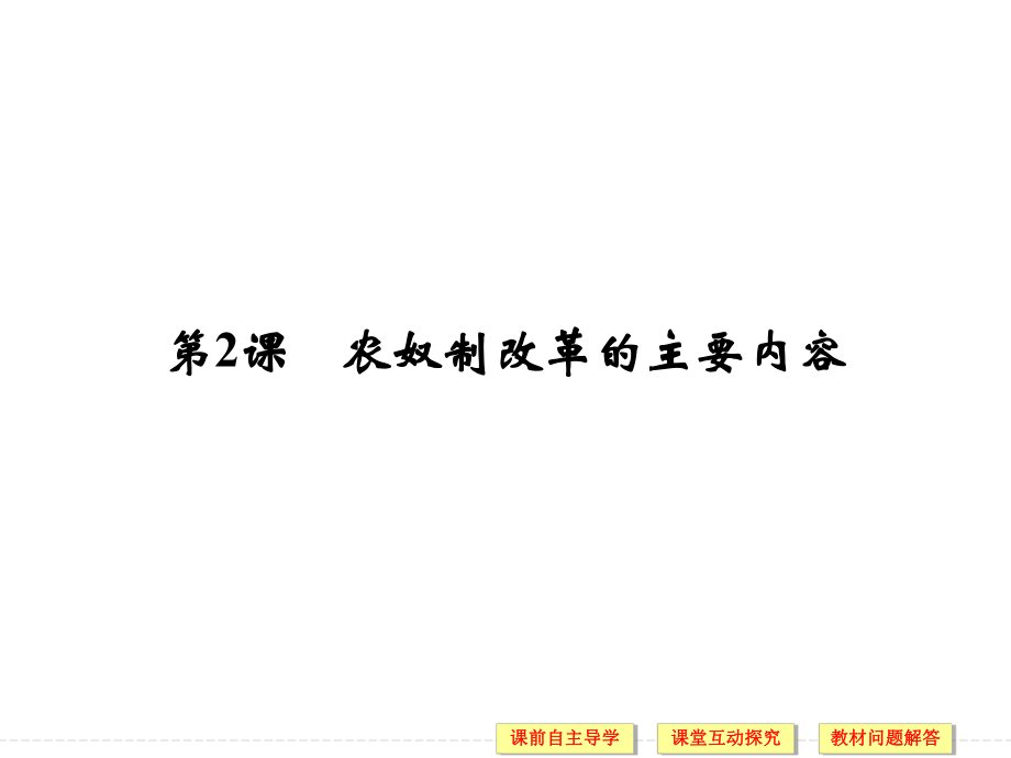 高中歷史人教版選修一課件：第七單元 1861年俄國農(nóng)奴制改革 第2課_第1頁