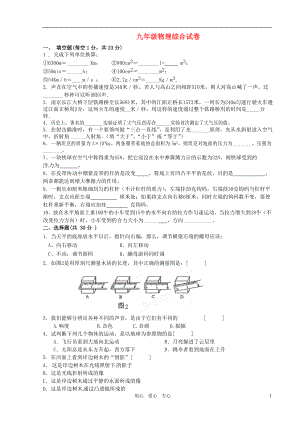 福建省漳州市龍海八中九年級物理 綜合測試（無答案）