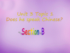 仁愛初中英語七上《Unit 3Topic 1 Does he speak ChineseB》PPT課件 (1)