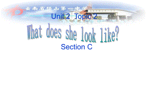 仁愛初中英語(yǔ)七上《Unit 2Topic 2 What does she look likeC》PPT課件