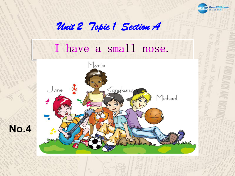 仁爱初中英语七上《Unit 2Topic 1 I have a small nose》PPT课件 (1)_第1页