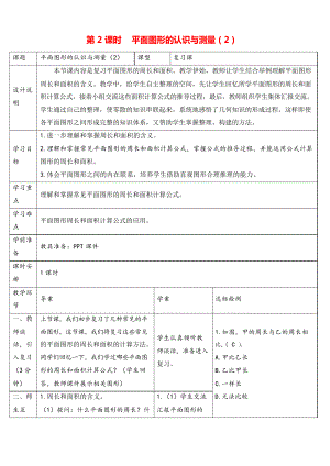 人教版六年級(jí)下冊(cè)數(shù)學(xué) 平面圖形的認(rèn)識(shí)與測(cè)量(導(dǎo)學(xué)案)