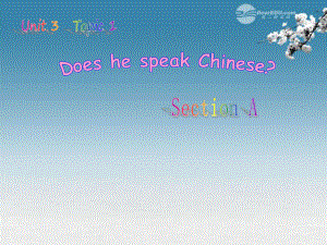 仁愛初中英語七上《Unit 3Topic 1 Does he speak ChineseA》PPT課件 (2)