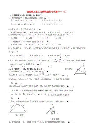 江蘇省無錫新領(lǐng)航教育咨詢有限公司2015屆中考數(shù)學(xué) 函數(shù)重點難點突破解題技巧傳播十一（A）