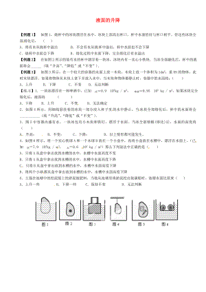 江蘇省大豐市萬(wàn)盈二中2013屆中考物理總復(fù)習(xí) 液面的升降（無(wú)答案）