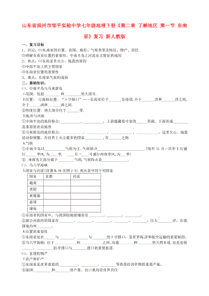 山東省濱州市鄒平實(shí)驗(yàn)中學(xué)七年級(jí)地理下冊(cè)《第二章 了解地區(qū) 第一節(jié) 東南亞》復(fù)習(xí)（無答案） 新人教版