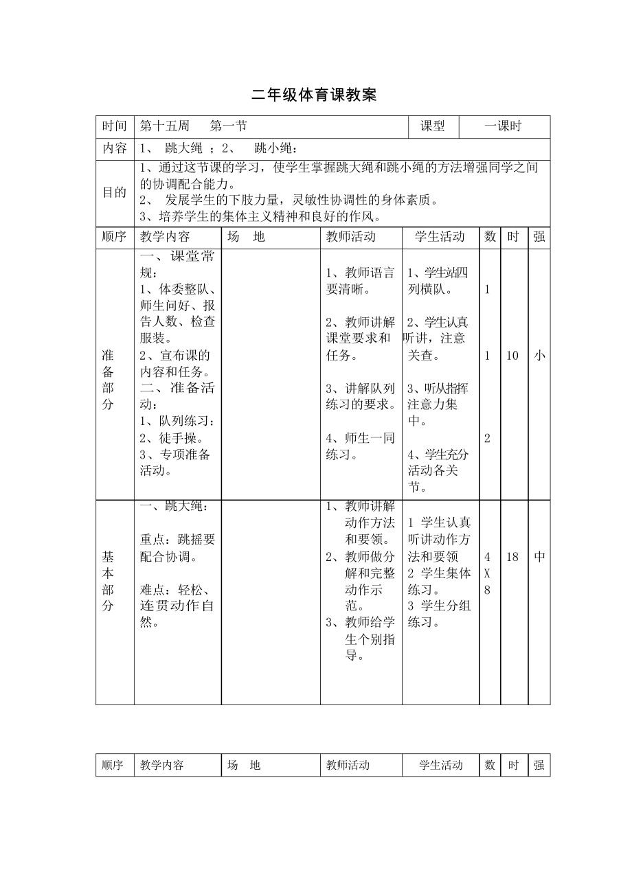 二年級體育教案_第1頁