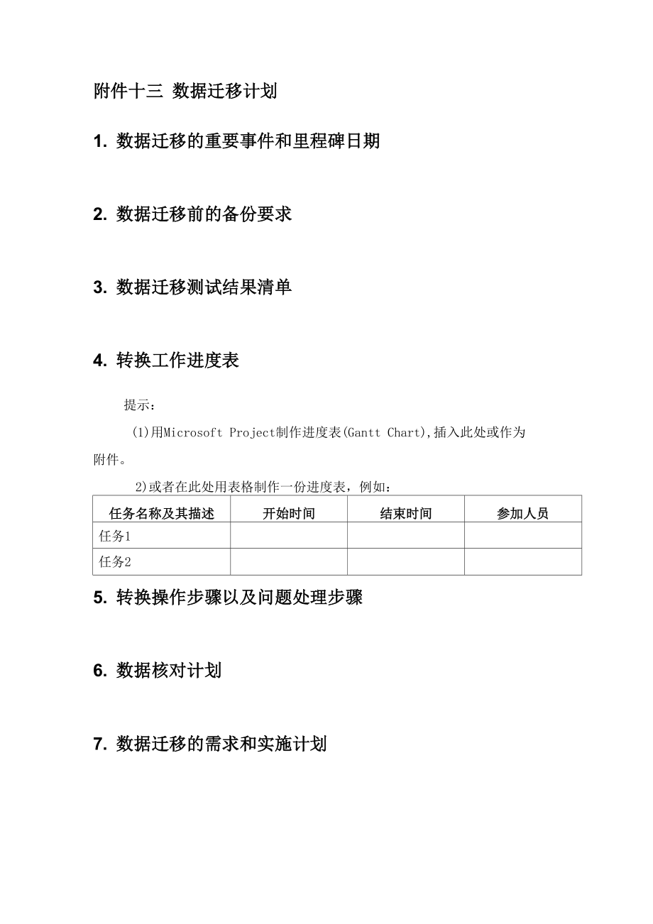 软件系统数据迁移计划_第1页