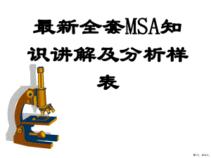 MSA知识讲解及MSA分析样表(51张)课件