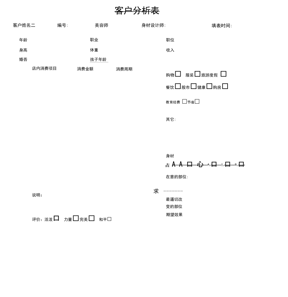 美容院客户分析表_第1页