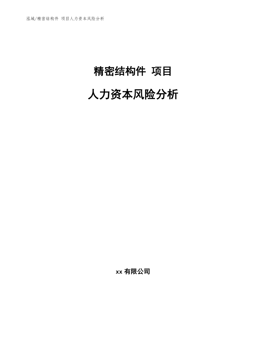 精密結(jié)構(gòu)件 項(xiàng)目人力資本風(fēng)險(xiǎn)分析_第1頁(yè)