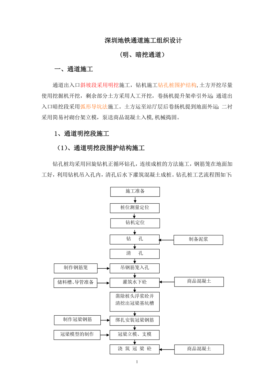 地鐵出入口施工方案_第1頁