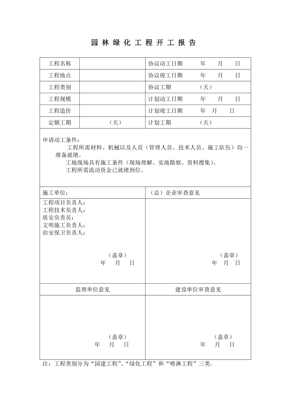 园林绿化资料表格_第1页